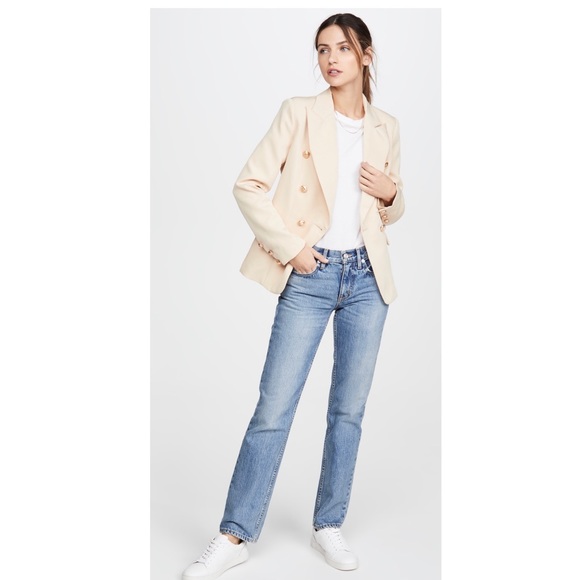 NEW LIONESS BEIGE DOUBLE-BREASTED BLAZER - Picture 8 of 8